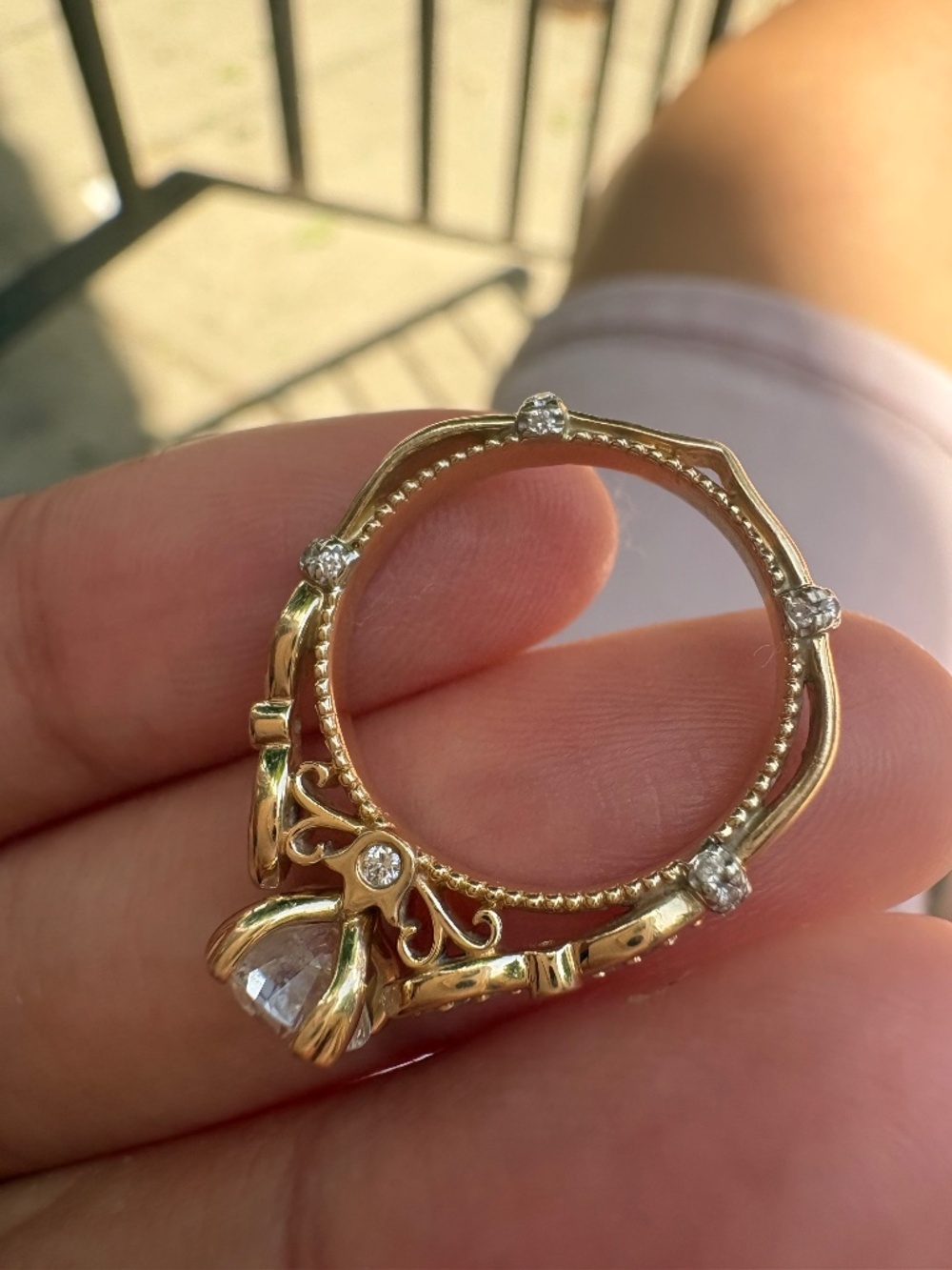Verragio Engagement Ring 14k gold with Natural Diamond